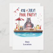 7月4日ヒポビキニプールパーティー 招待状 (正面/裏面)