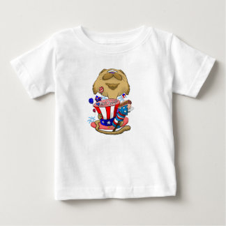 7月4日ビッグヘッド猫 ベビーTシャツ