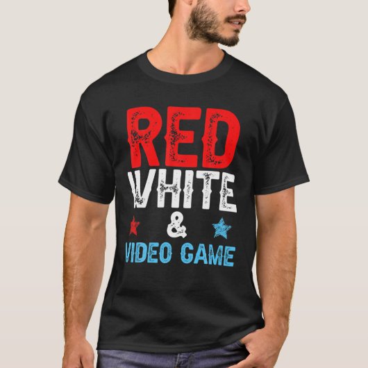 7月4日ビデオゲーマー独立記念日 Tシャツ (正面)