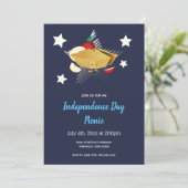 7月4日ピクニックの漫画アップルパイ招待状 招待状 (スタンド正面)