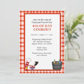 7月4日ピクニック/クックアウト 招待状 (スタンド正面)