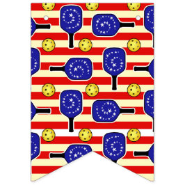 7月4日ピックボール赤白青イエローボール バンティングフラッグ