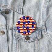 7月4日ピックボール赤白青イエローボール 缶バッジ (インサイチュ)