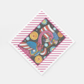 7月4日ピンクフラミンゴ,愛国的な紙ナプキン スタンダードランチョンナプキン (角)