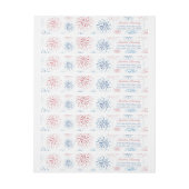 7月4日ファイクラッカー赤白青差出人住所 ラップアラウンドラベル (シート)