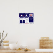 7月4日ファブリックフォントラブパークフォトフレーム ポスター (キッチン)