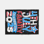 7月4日ファミリーお祝い2025ファミリーマッチン フリースブランケット (正面(横))