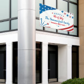 7月4日ファミリーサマーBBQパーティー 横断幕 (ビルの外側)