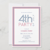 7月4日ファミリーモダン懇親会夏パーティー 招待状 (正面)