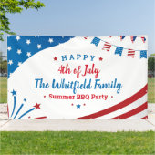 7月4日ファミリー夏BBQパーティーとパレード 横断幕 (外側)