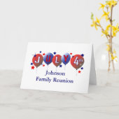 7月4日ファミリー懇親会グリーティングカード カード (黄色い花)