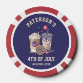 7月4日ファミリー懇親会パーティー独立記念日 ポーカーチップ (裏面)