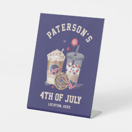 7月4日ファミリー懇親会パーティー独立記念日 台座サイン