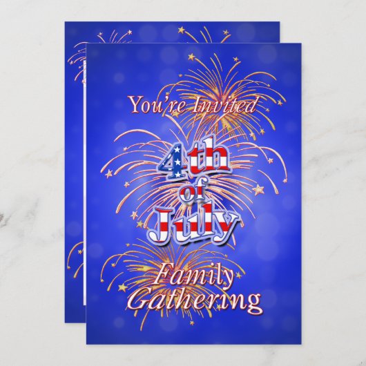 7月4日ファミリー懇親会招待状 招待状 (正面/裏面)