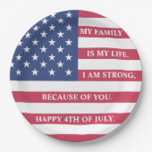 7月4日ファミリー懇親会紙プレート ペーパープレート (正面)