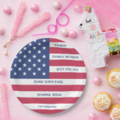 7月4日ファミリー懇親会紙プレート ペーパープレート (パーティー)