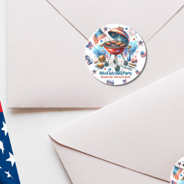 7月4日ファミリー懇親会Bakyard Bbqパーティー ラウンドシール