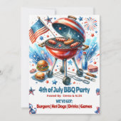 7月4日ファミリー懇親会Bakyard Bbqパーティー 招待状 (正面)