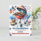 7月4日ファミリー懇親会Bakyard Bbqパーティー 招待状 (スタンド正面)