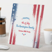 7月4日ファミリーBBQパーティーサマーホリデー 台座サイン (インサイチュ)