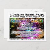 7月4日フィレクラッカーマーティーニレシピはがき ポストカード (正面/裏面)