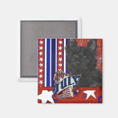 7月4日フィレクラッカー – Cairn Terrier Dark - Rosco マグネット (正面/裏面)
