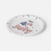 7月4日フォイルバルーン星空ストライプ紙プレート ペーパープレート (アングル)