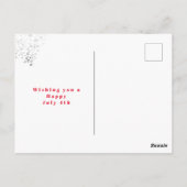 7月4日フォト赤白青星 ポストカード (裏面)