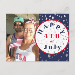 7月4日フォト赤白青星 ポストカード