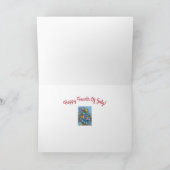 7月4日ブルーバードツイート、アメリカ国旗かわいい シーズンカード (内部)