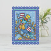 7月4日ブルーバードツイート、アメリカ国旗のフラット シーズンカード (スタンド正面)