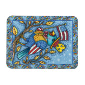 7月4日ブルーバードツイート、アメリカ国旗 マグネット (横)