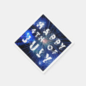 7月4日ブルーフエで花火を楽しむ4日 スタンダードカクテルナプキン (角)