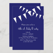 7月4日ブルーフラッグパーティの招待状 招待状 (正面/裏面)