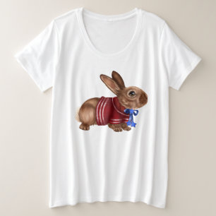 7月4日プラスサイズTシャツ(うさぎ) プラスサイズTシャツ