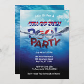 7月4日プールパーティー 招待状 (正面/裏面)