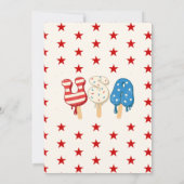 7月4日プール・アイスクリームパーティの招待状 招待状 (裏面)