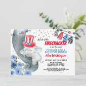 7月4日ベイビーボーイシャワー招待状 招待状 (スタンド正面)