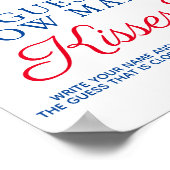 7月4日ベビシャワーゲームキス数 ポスター (角)