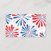 7月4日ベビーシャワーおむつラッフル エンクロージャーカード (裏面)