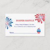 7月4日ベビーシャワーおむつラッフル エンクロージャーカード (正面)
