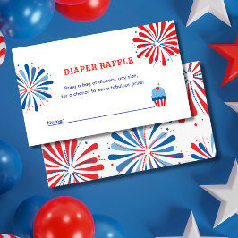 7月4日ベビーシャワーおむつラッフル エンクロージャーカード