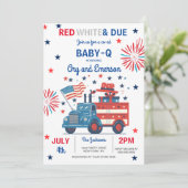 7月4日ベビーシャワーベビー- Qベビーシャワー7月BBQ I 招待状 (スタンド正面)