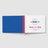 7月4日ベビーシャワー愛国赤白と期限 ゲストブック (全面)