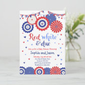 7月4日ベビーシャワー招待状7月4日シャワー 招待状 (スタンド正面)