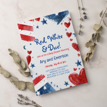 7月4日ベビーシャワー招待状7月4日