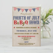 7月4日ベビーシャワー赤白青 招待状 (スタンド正面)
