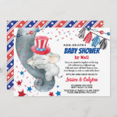 7月4日ベビーシャワーbyメール招待状 招待状 (正面/裏面)