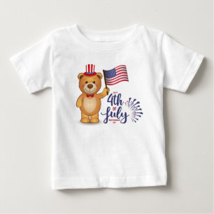 7月4日ベビーTシャツ ベビーTシャツ