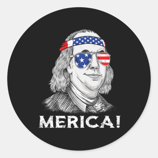 7月4日ベン・フランクリン・メリカUSAボーイズ・ガールズ・キッド ラウンドシール (正面)